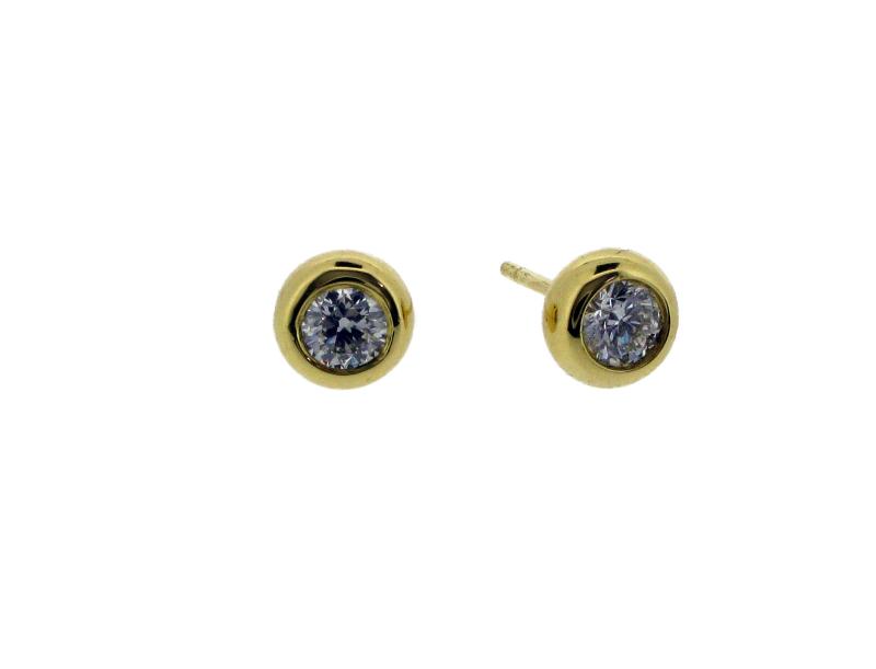 18ct Yellow Gold Diamond Stud Earrings, 0.10ct