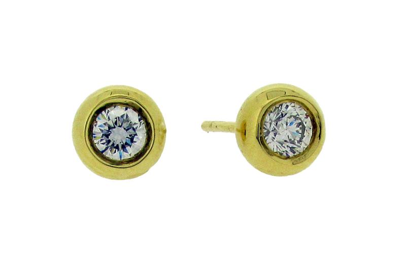 18ct Yellow Gold Diamond Stud Earrings, 0.30ct