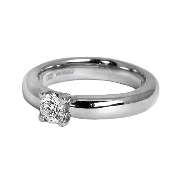 18ct White Gold Diamond Solitaire Ring, 0.45ct