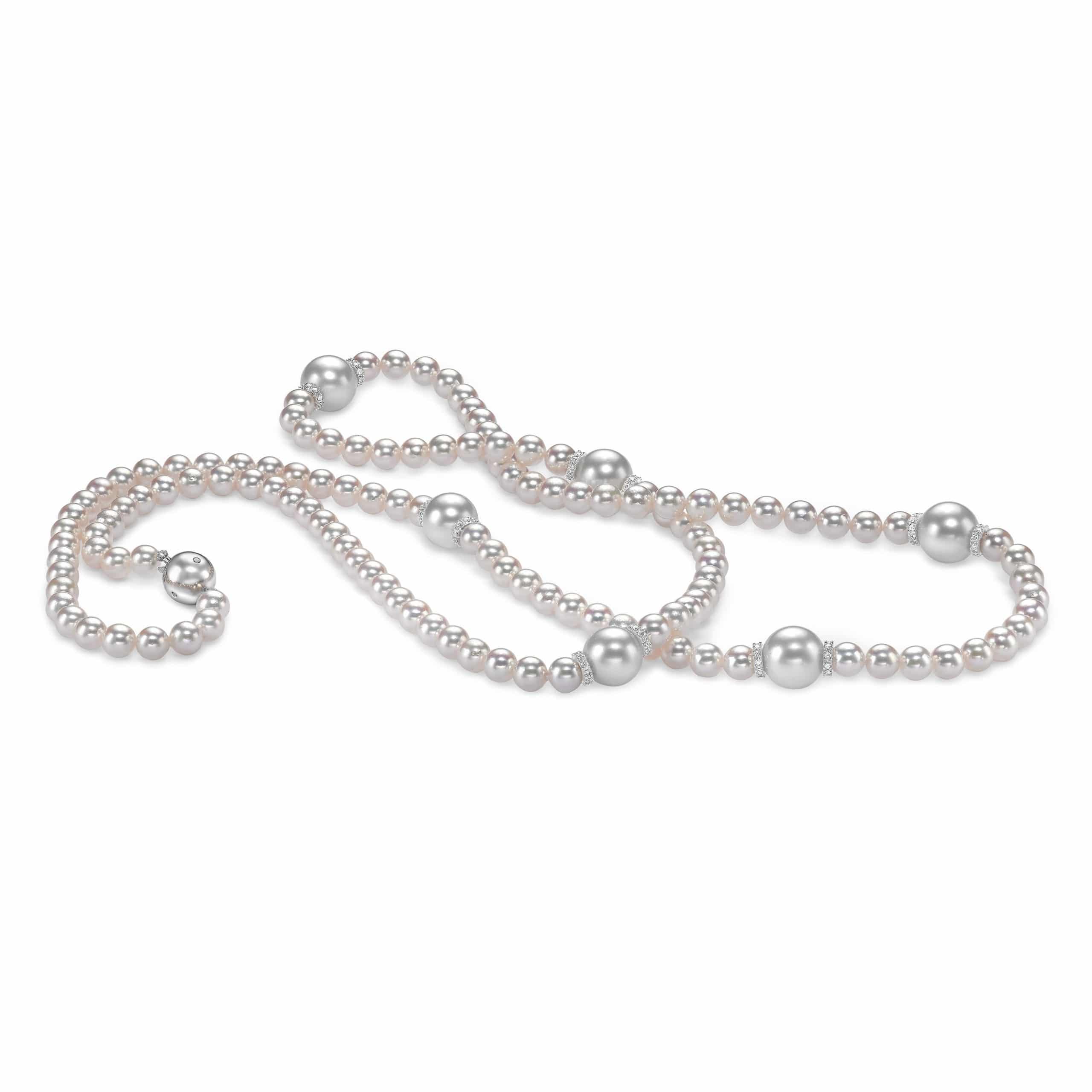 Akoya & South Sea Pearl Necklace, 1.15cts