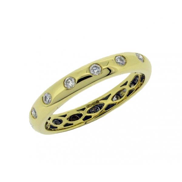 18ct Gold Diamond Set Wedding Ring, 0.33ct