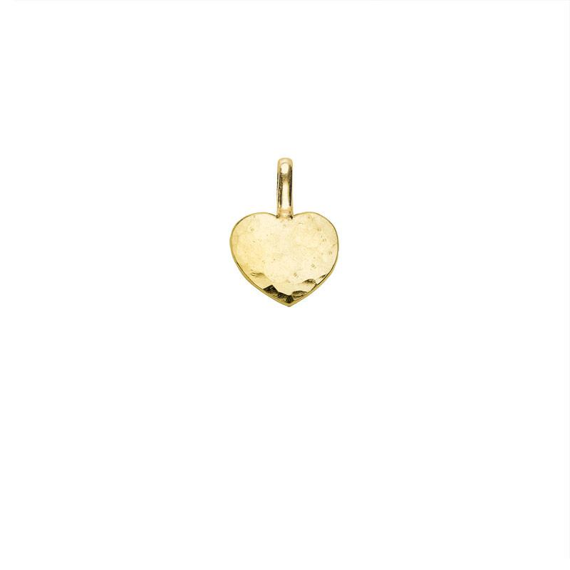 18ct Yellow Gold Vermeil Engravable Small Heart Pendant