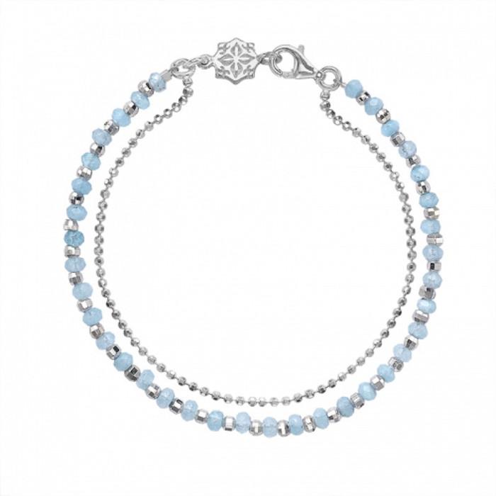 Sterling Silver Aquamarine Orissa Bracelet