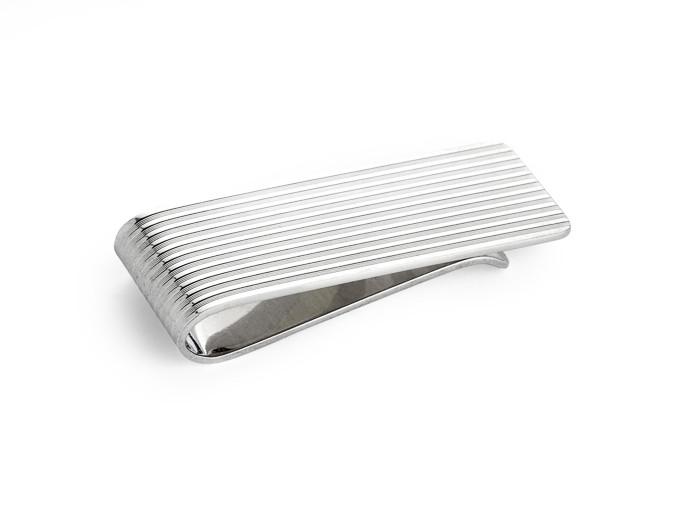 Money Clip – Silver Engine Turned
