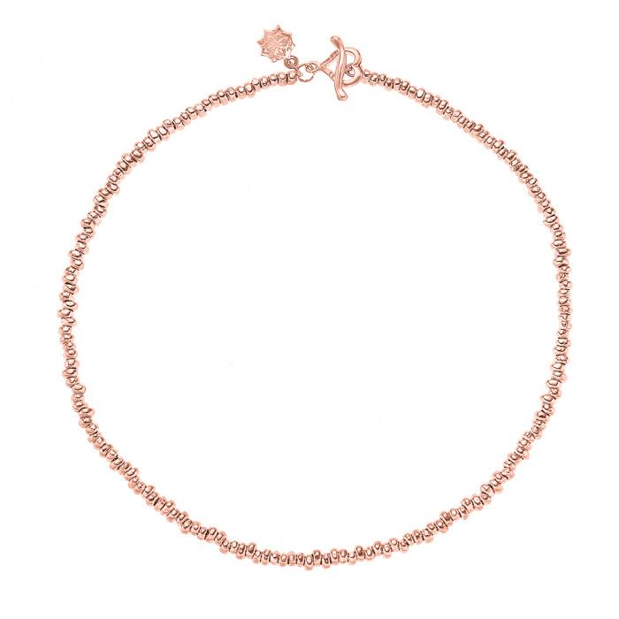 18ct Rose Gold Vermeil Small Nugget Nomad Necklace (18″)