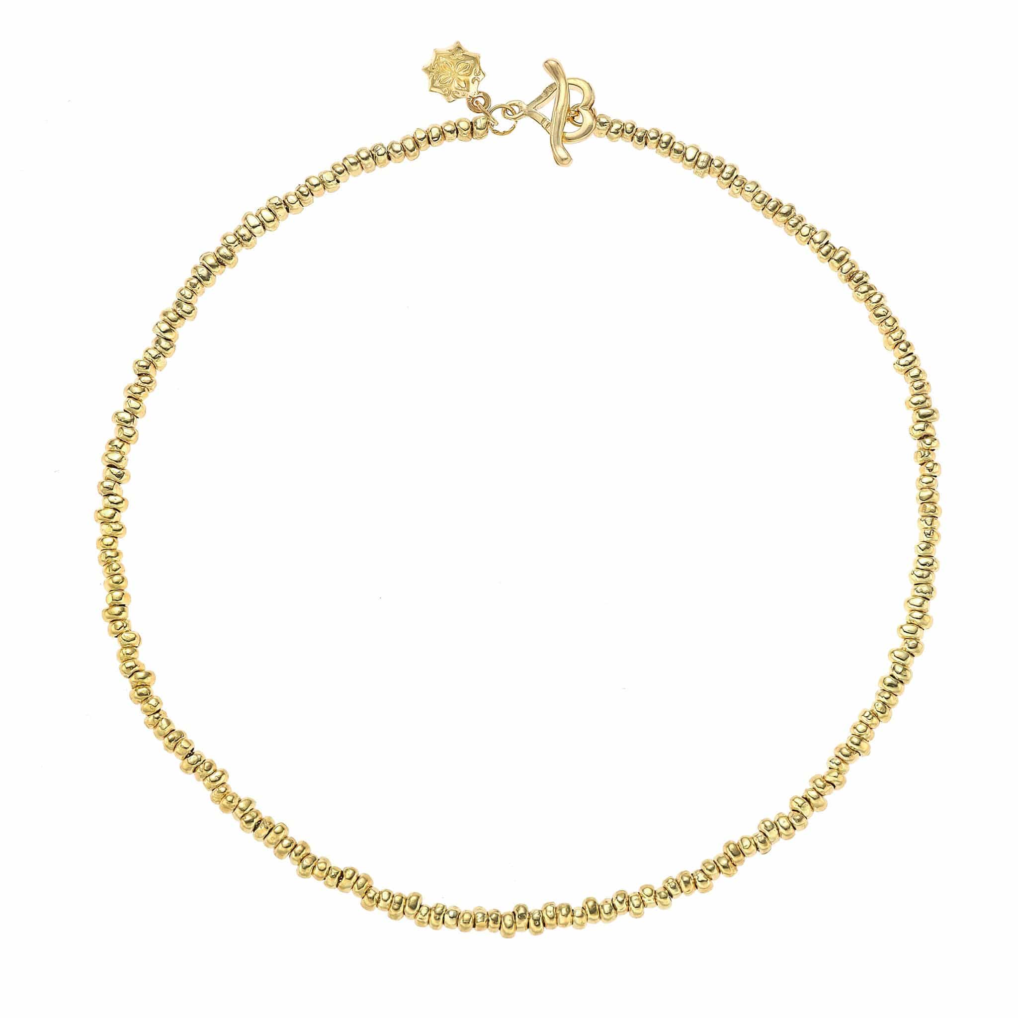 18ct Gold Vermeil Small Nugget Nomad Necklace (18″)