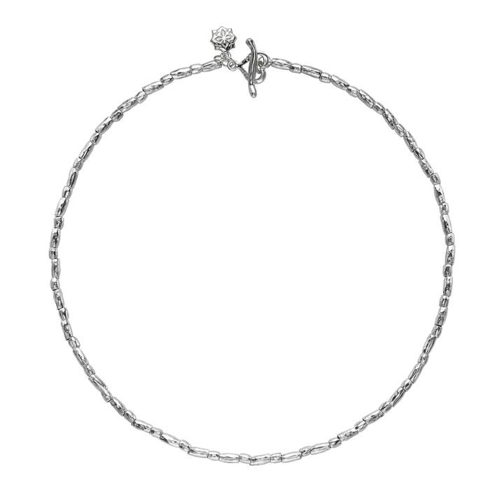 Sterling Silver Rice Nomad Necklace (18″)
