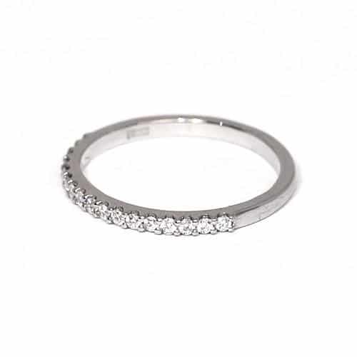 Platinum Set Diamond Half Eternity Ring, 0.20ct