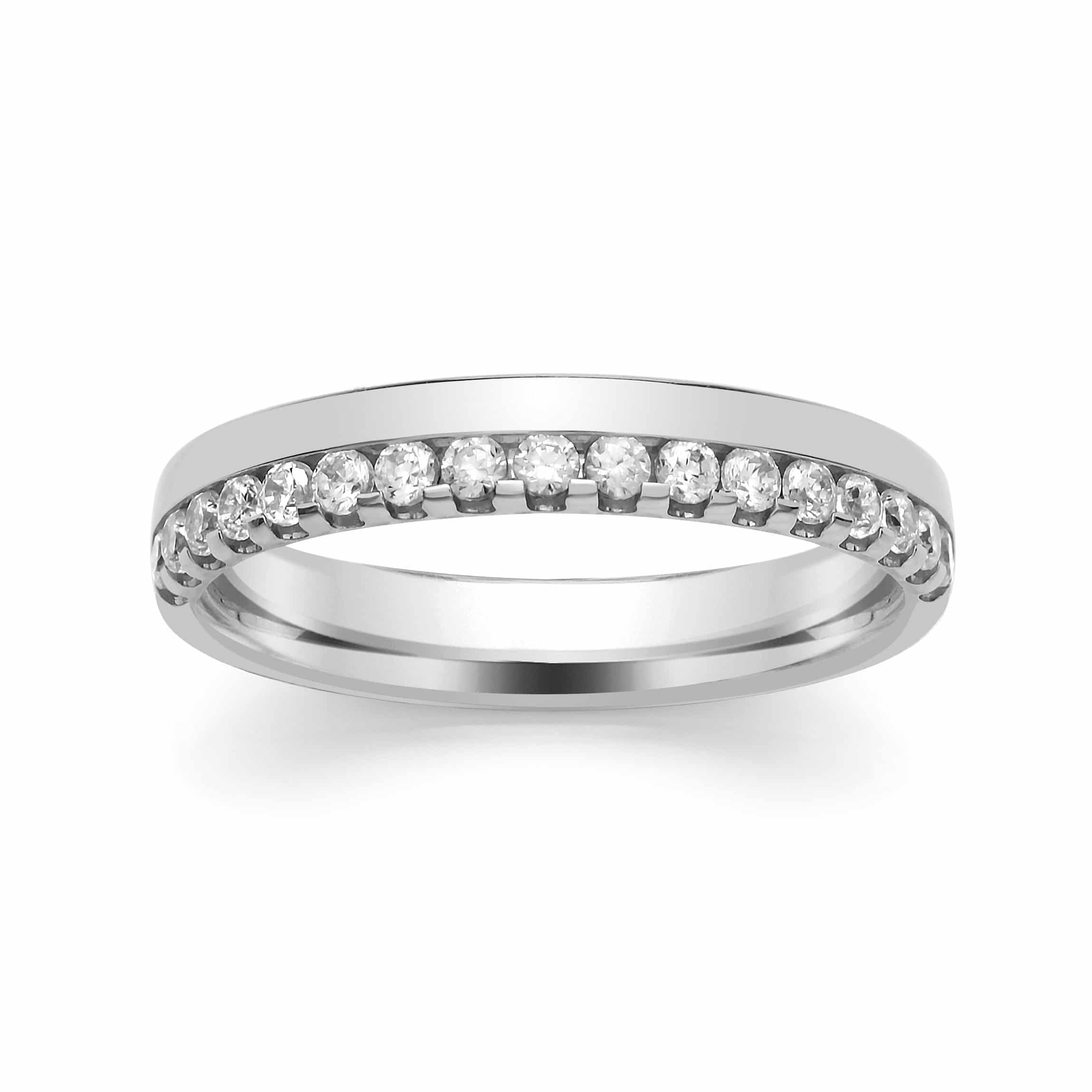 Platinum Diamond Set Half Eternity Ring, 0.34ct