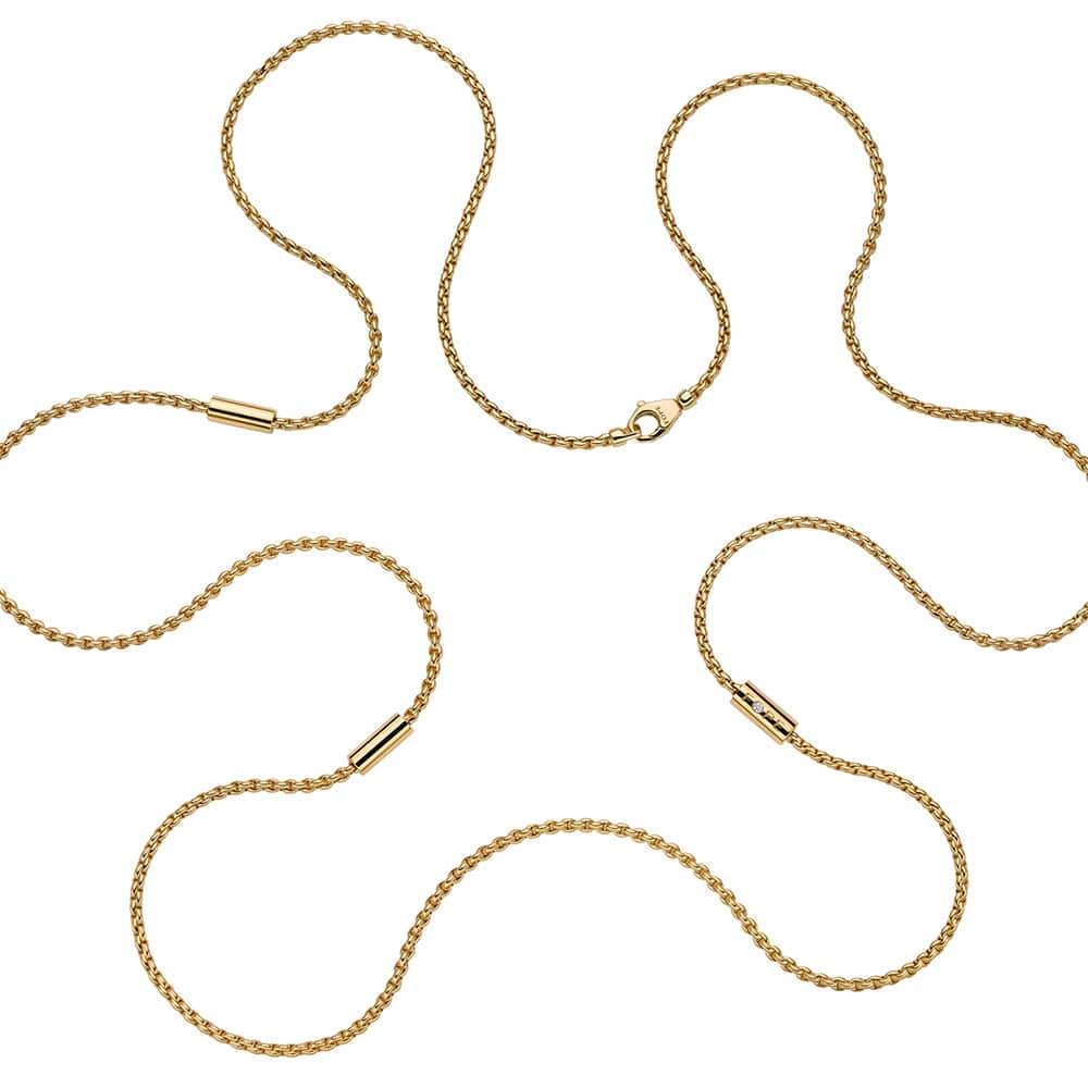 FOPE Aria 18ct Yellow Gold Necklace, 0.02cts