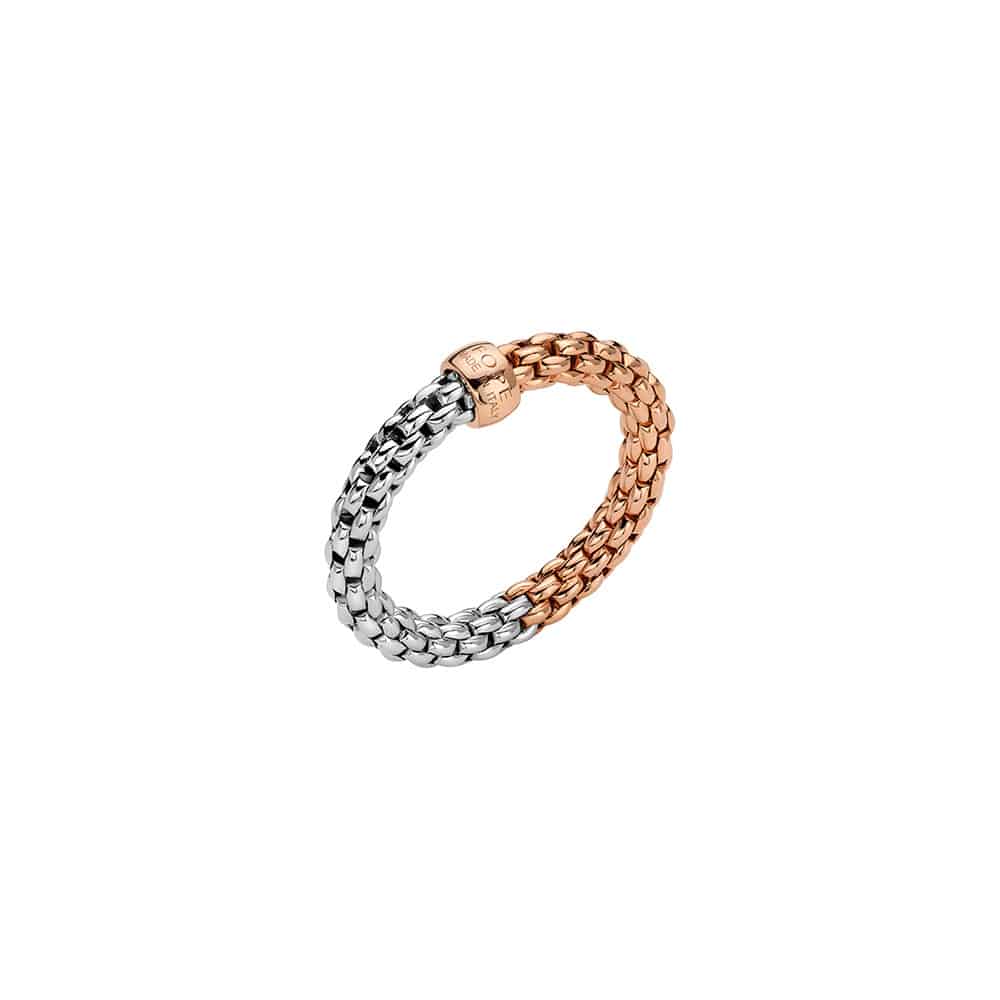 FOPE 18ct White and Rose Gold, Prima Flex’It Ring