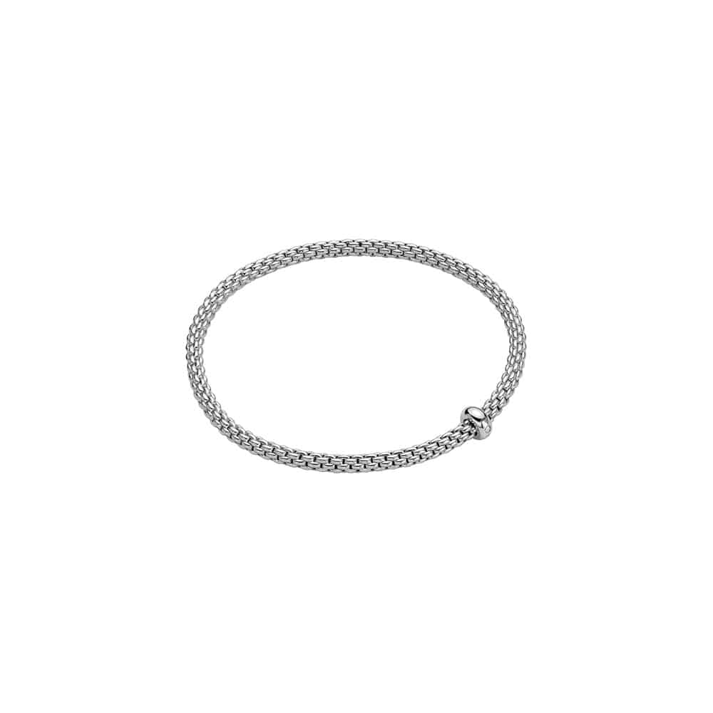 FOPE 18ct White Gold Prima Flex’It Bracelet 0.01cts