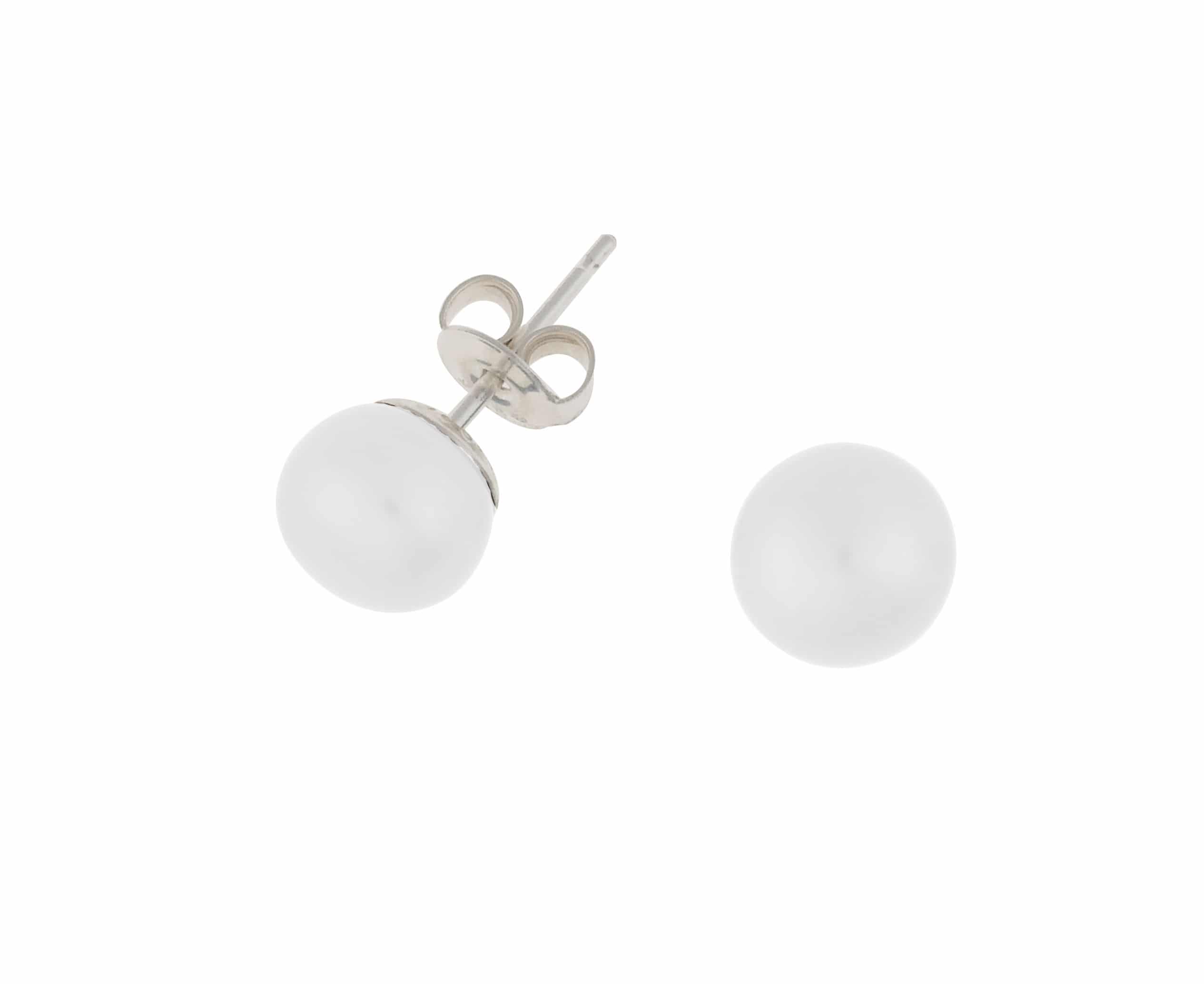 Pearl Freshwater Stud Earrings White Pearl