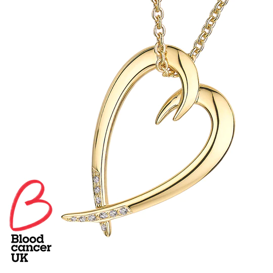 Hook Heart Pendant – Yellow Gold Vermeil & Diamond