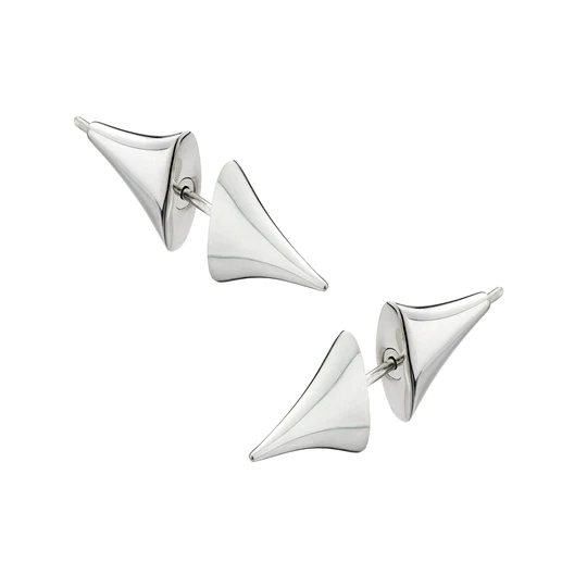 Rose Thorn Bar Earrings Silver