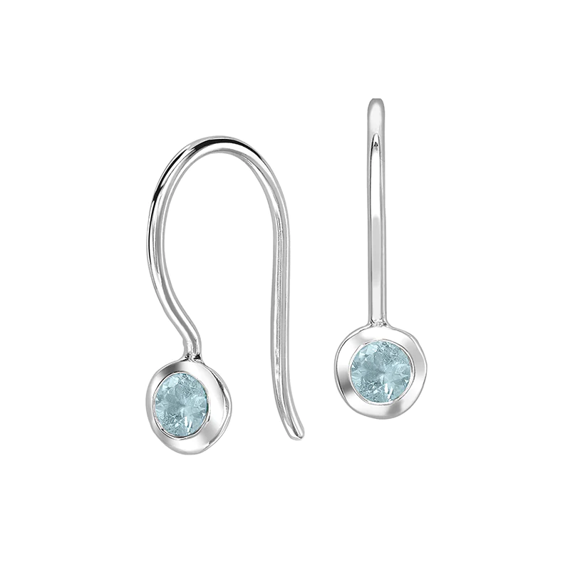 Aquamarine Twinkle Drop Earrings
