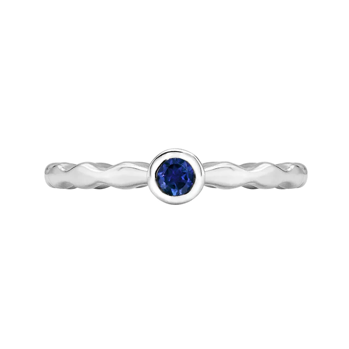 3mm Sapphire Wave Band Twinkle Ring